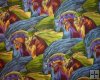 Laurel Burch Mythical Horses Lg Manes Purple Brown Blue Sage Bro