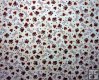 Tan Bones, Rust Hearts and Paws, Black Dots on Mottled Tan backg