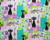 Sophisticated Cats on Pink and Teal