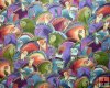 Laurel Burch Mythical Horses, Sage, Purple, Blue, Orange with Go